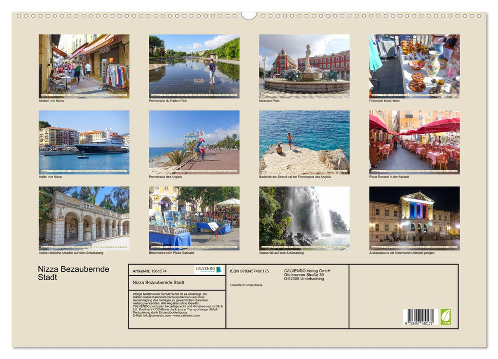 Nizza Bezaubernde Stadt (CALVENDO Wandkalender 2026)