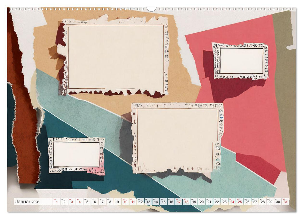 Buntes Papier Design (CALVENDO Premium Wandkalender 2026)