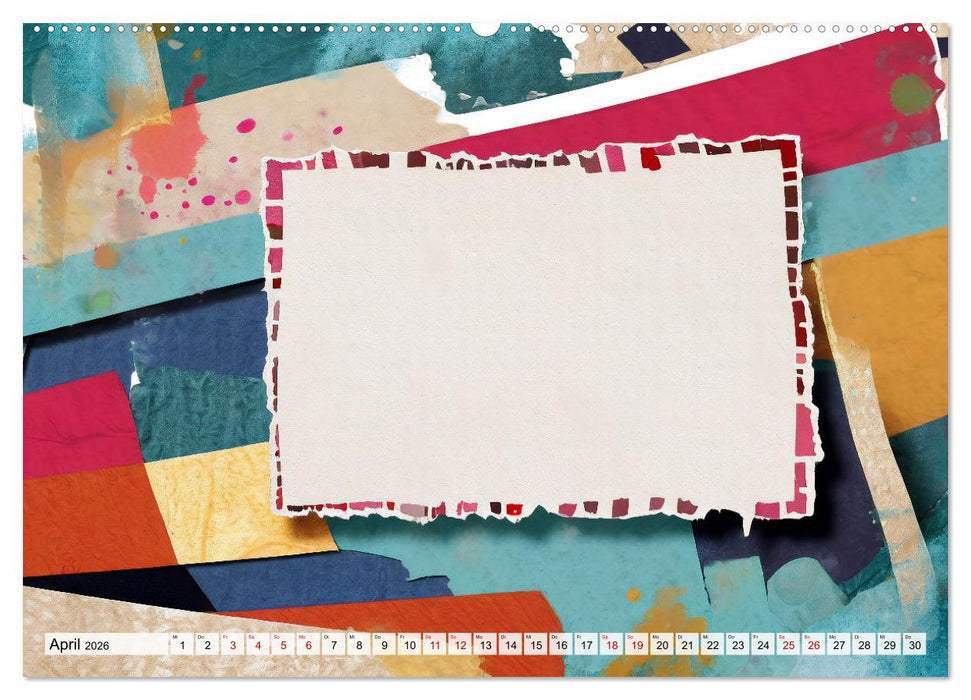 Buntes Papier Design (CALVENDO Premium Wandkalender 2026)