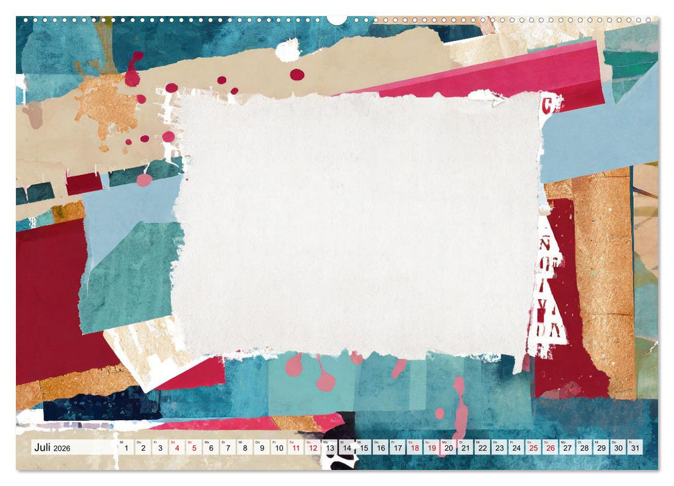 Buntes Papier Design (CALVENDO Premium Wandkalender 2026)