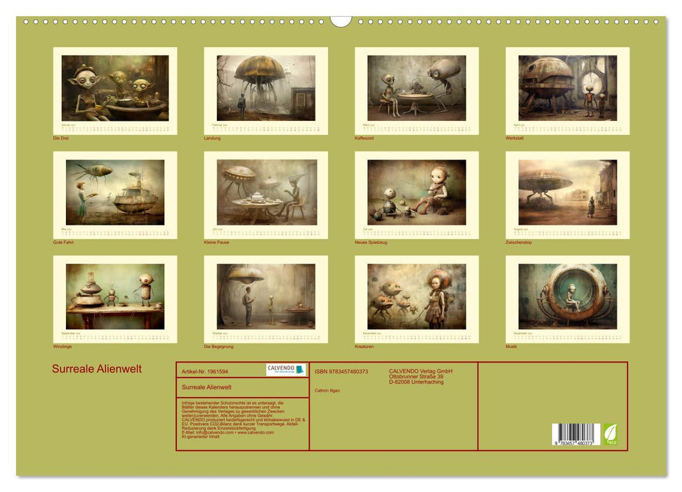 Surreale Alienwelt (CALVENDO Wandkalender 2026)