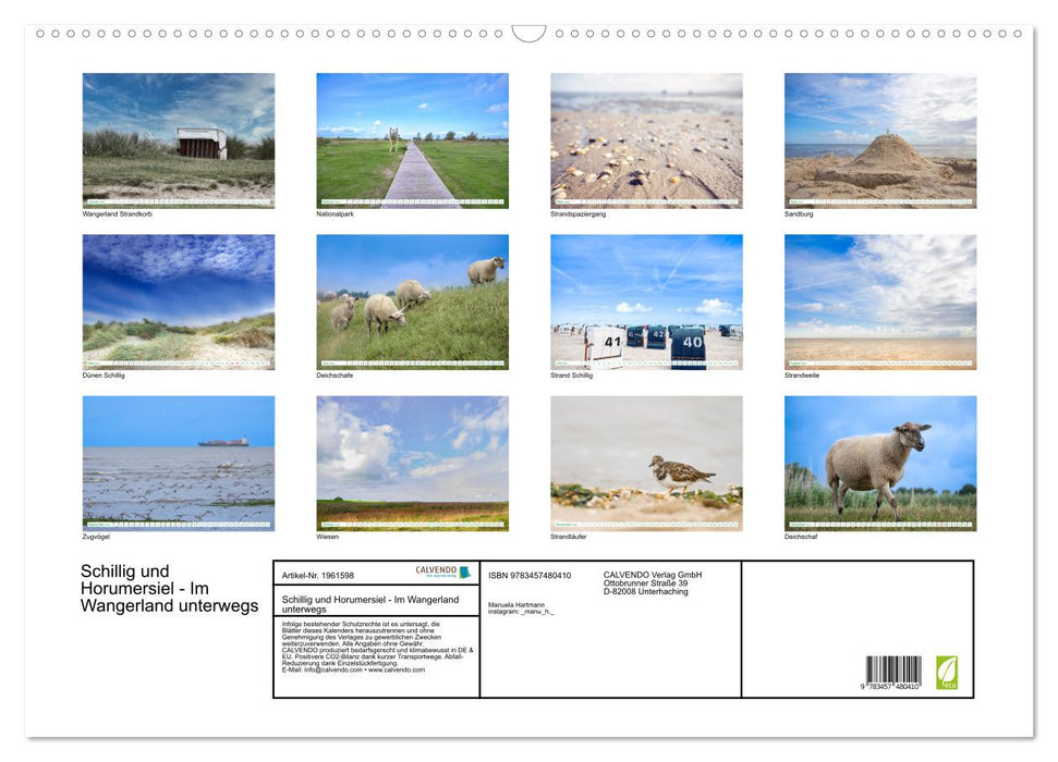 Schillig und Horumersiel - Im Wangerland unterwegs (CALVENDO Wandkalender 2026)