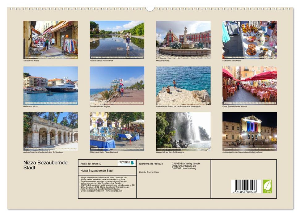 Nizza Bezaubernde Stadt (CALVENDO Premium Wandkalender 2026)