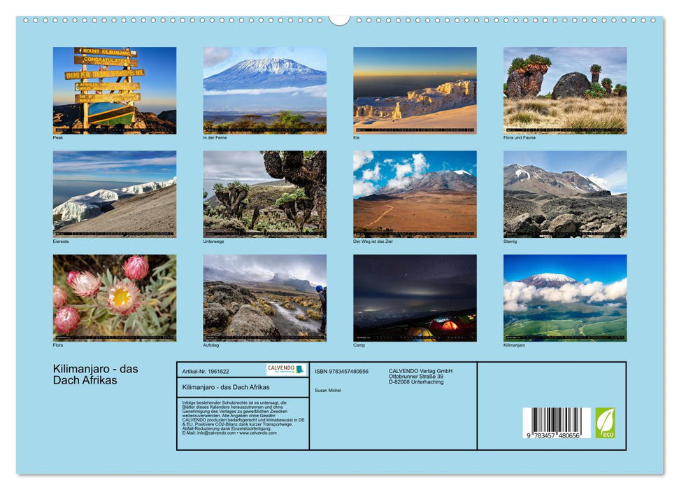 Kilimanjaro - das Dach Afrikas (CALVENDO Premium Wandkalender 2026)