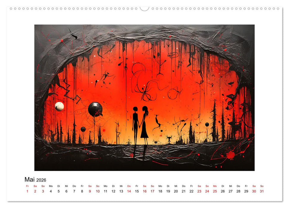 Bunte abstrakte Welt (CALVENDO Premium Wandkalender 2026)