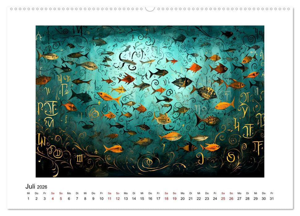 Bunte abstrakte Welt (CALVENDO Premium Wandkalender 2026)