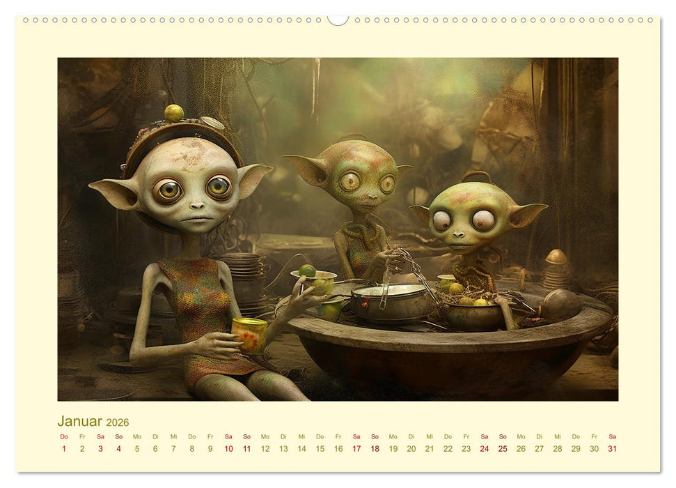 Surreale Alienwelt (CALVENDO Premium Wandkalender 2026)