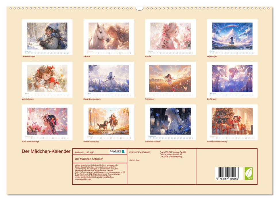 Der Mädchen-Kalender (CALVENDO Premium Wandkalender 2026)