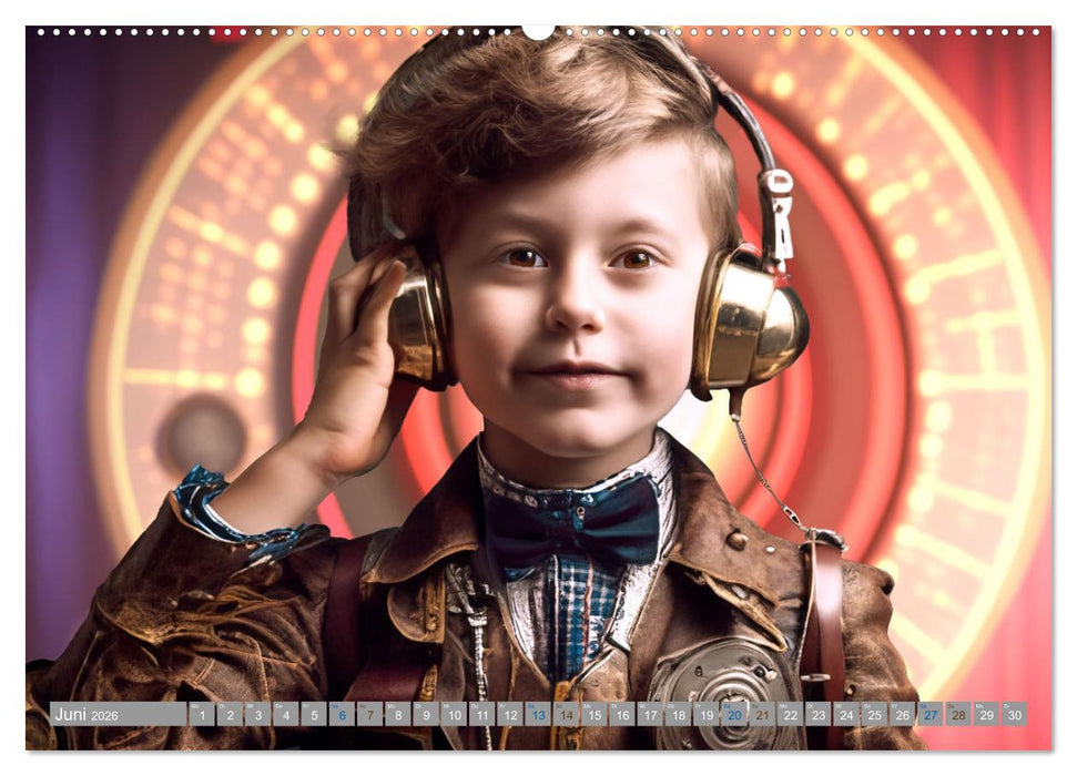 Starke Jungen - Steampunk Welten (CALVENDO Wandkalender 2026)