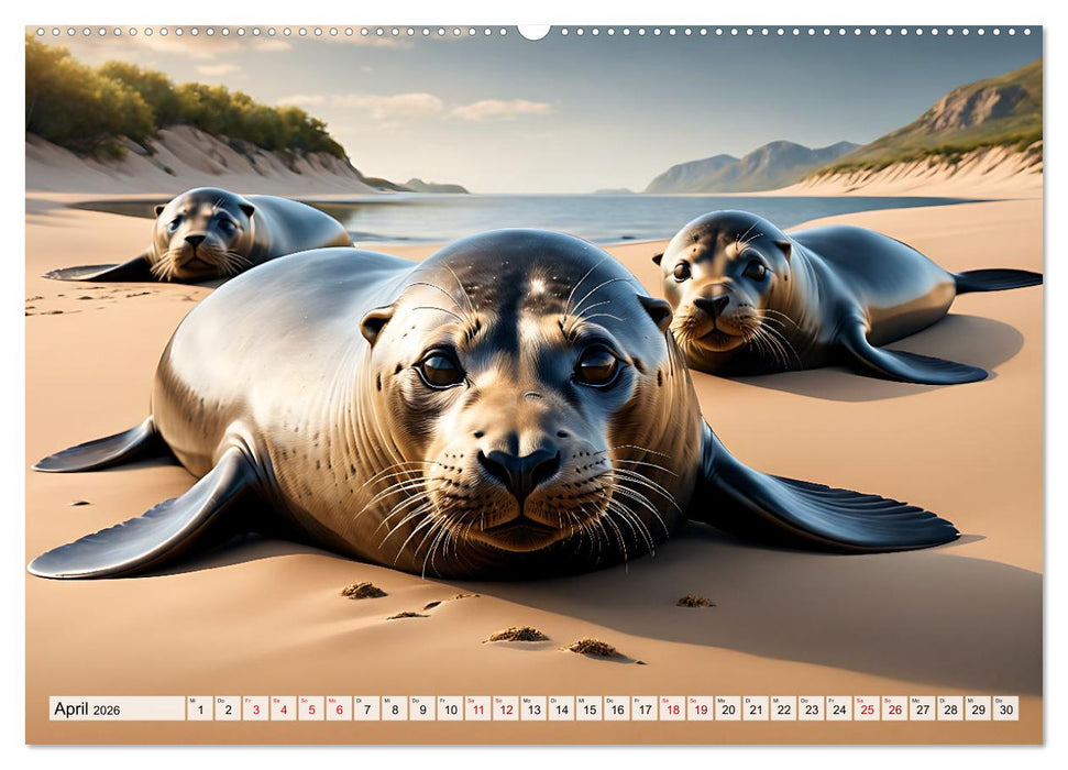 Freche Seehunde (CALVENDO Premium Wandkalender 2026)