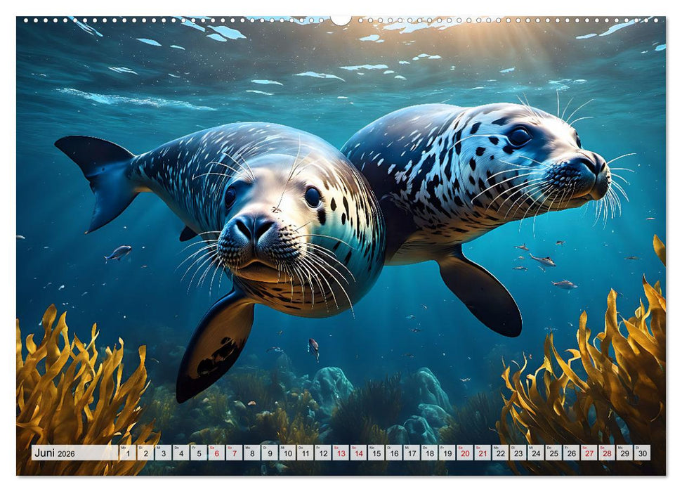 Freche Seehunde (CALVENDO Premium Wandkalender 2026)