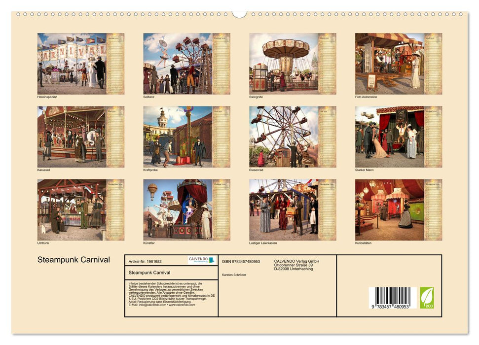 Steampunk Carnival (CALVENDO Premium Wandkalender 2026)