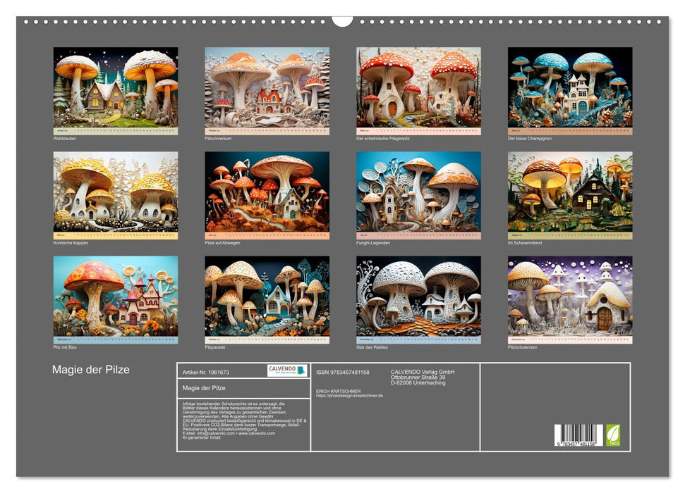 Magie der Pilze (CALVENDO Wandkalender 2026)
