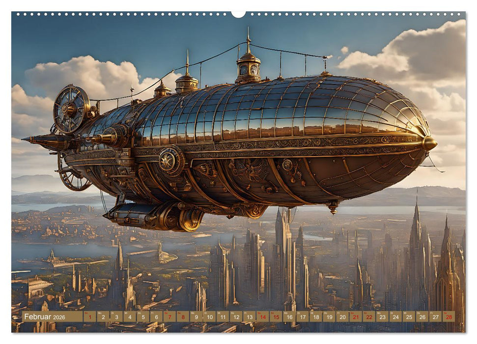Steampunk - Mensch und Maschine (CALVENDO Premium Wandkalender 2026)