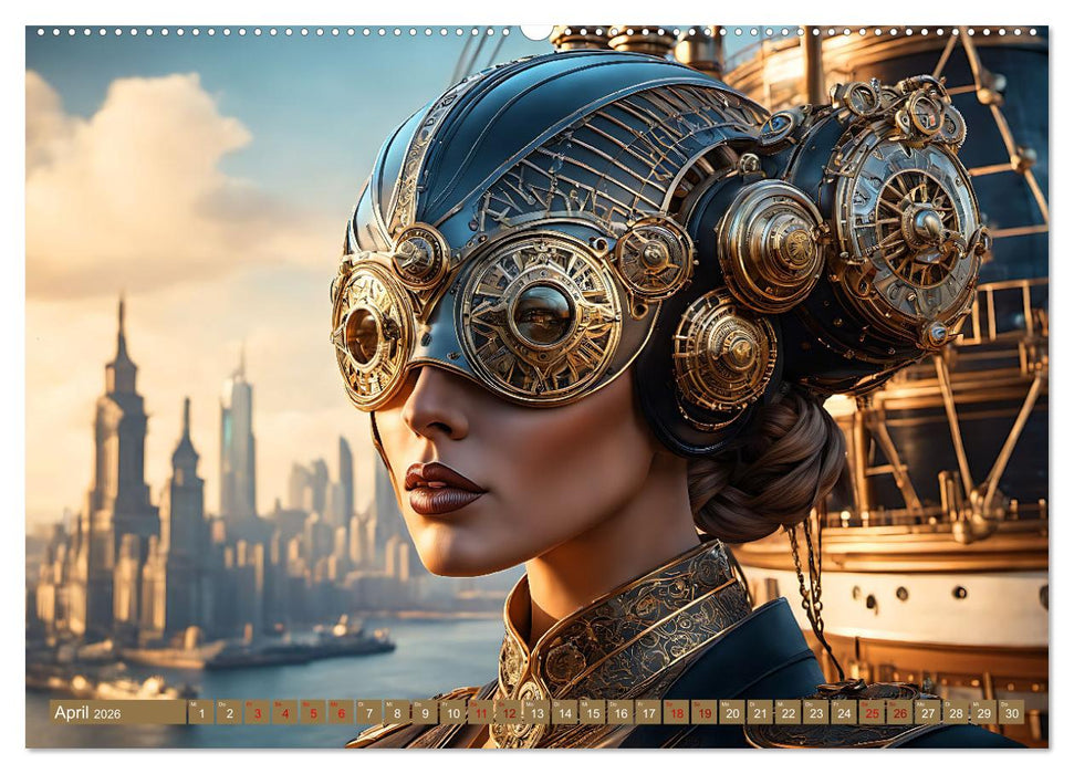 Steampunk - Mensch und Maschine (CALVENDO Premium Wandkalender 2026)