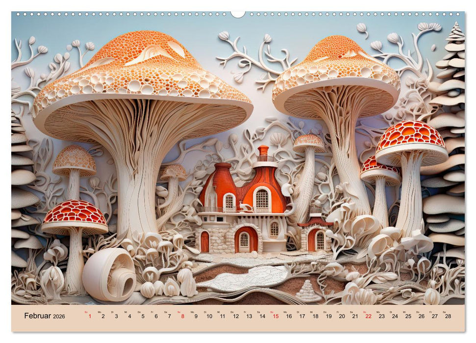 Magie der Pilze (CALVENDO Premium Wandkalender 2026)