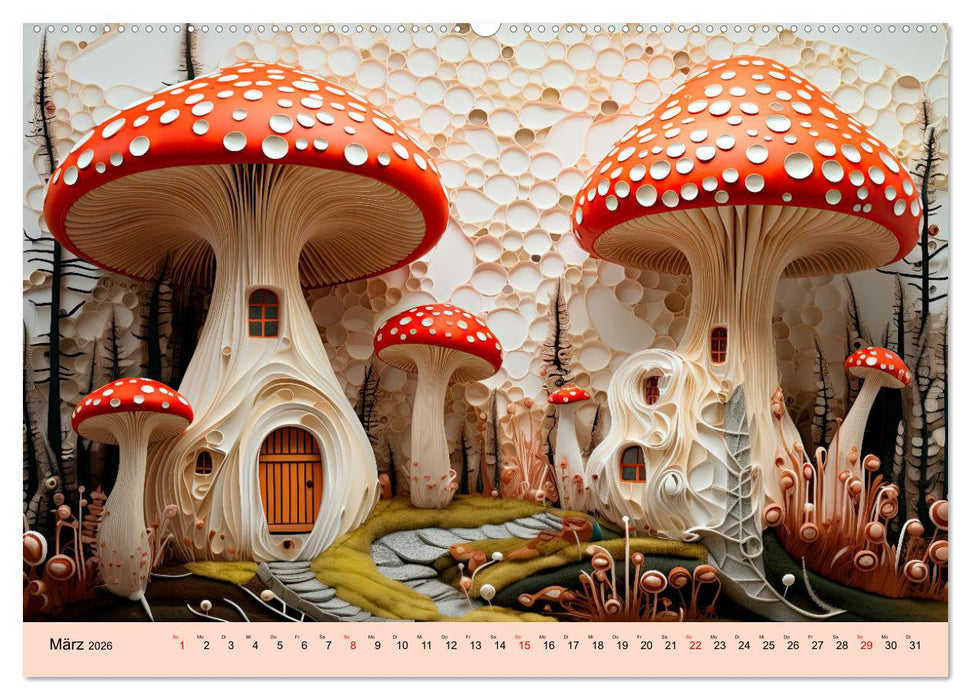 Magie der Pilze (CALVENDO Premium Wandkalender 2026)