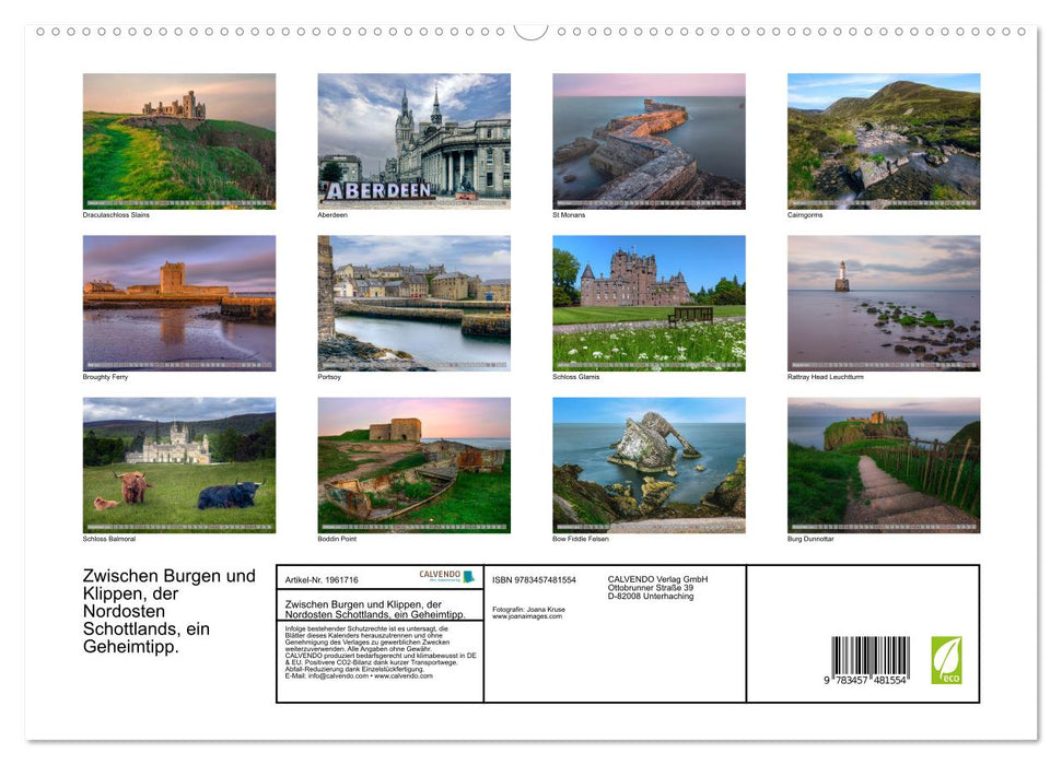 Zwischen Burgen und Klippen, der Nordosten Schottlands, ein Geheimtipp. (CALVENDO Premium Wandkalender 2026)