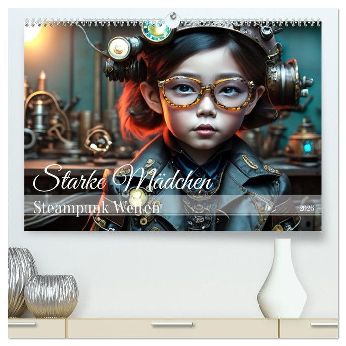 Starke Mädchen - Steampunk Welten (CALVENDO Premium Wandkalender 2026)