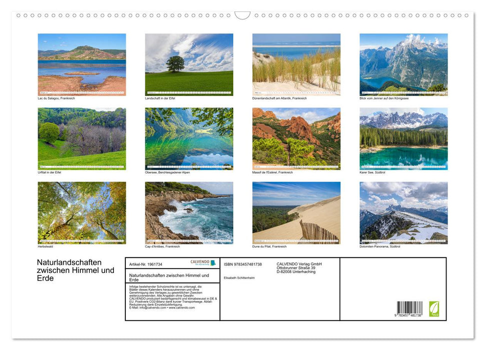 Naturlandschaften zwischen Himmel und Erde (CALVENDO Wandkalender 2026)