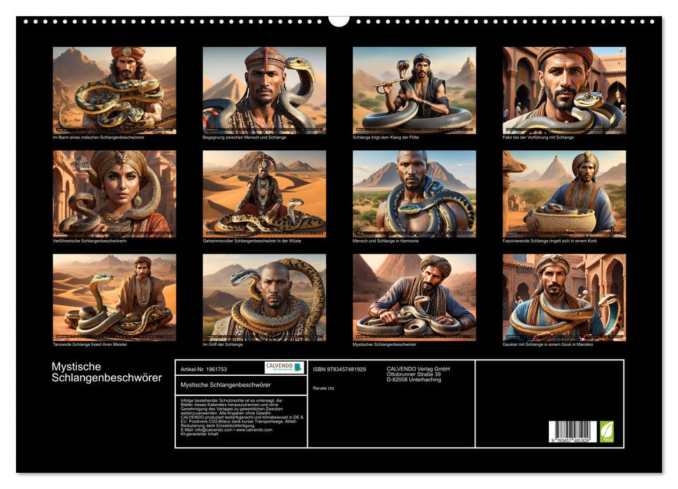Mystische Schlangenbeschwörer (CALVENDO Wandkalender 2026)