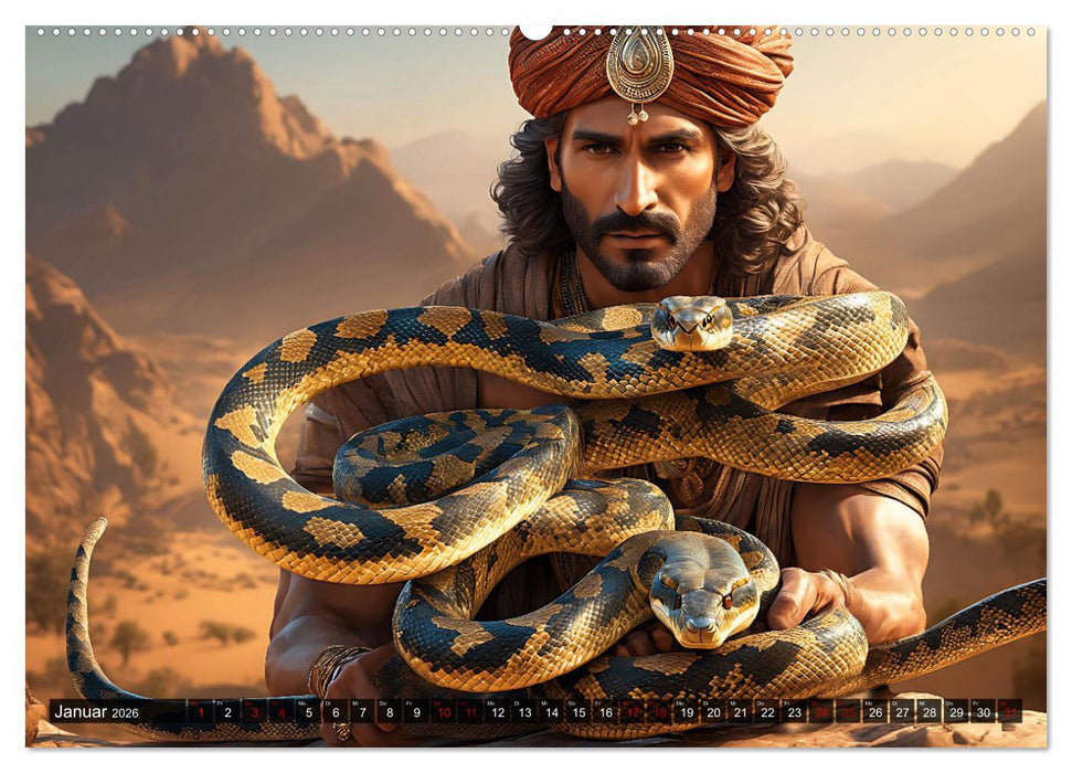 Mystische Schlangenbeschwörer (CALVENDO Wandkalender 2026)