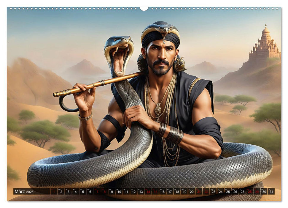 Mystische Schlangenbeschwörer (CALVENDO Wandkalender 2026)