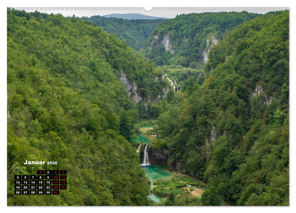 Naturwunder Plitvicer Seen (CALVENDO Premium Wandkalender 2026)