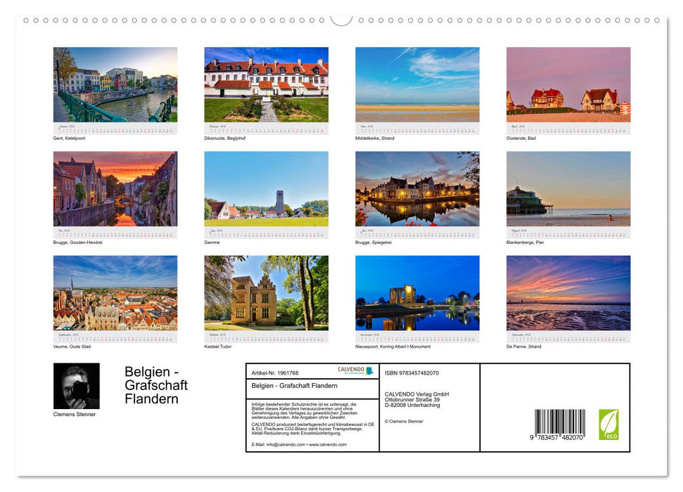 Belgien - Grafschaft Flandern (CALVENDO Premium Wandkalender 2026)
