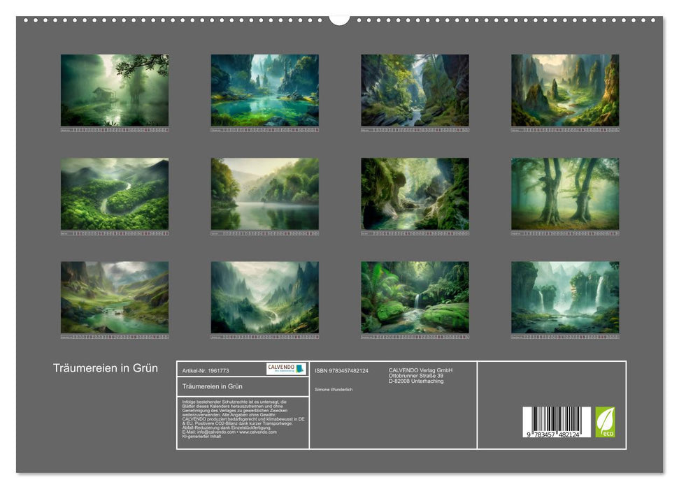 Träumereien in Grün (CALVENDO Premium Wandkalender 2026)