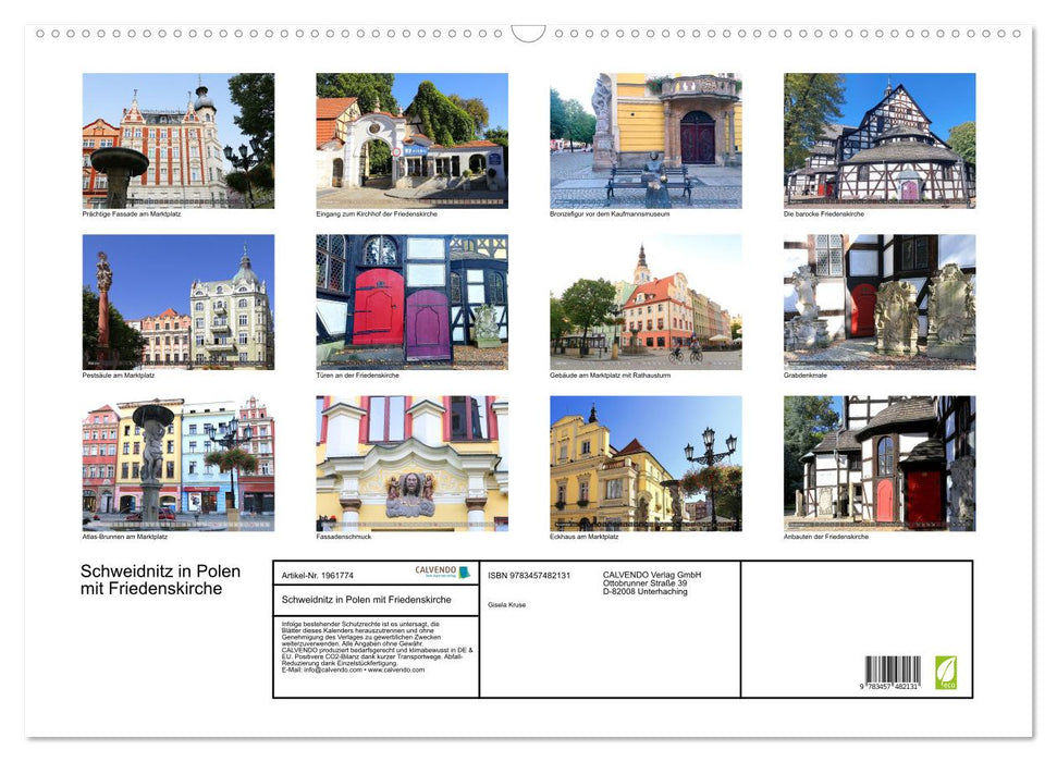 Schweidnitz in Polen mit Friedenskirche (CALVENDO Wandkalender 2026)