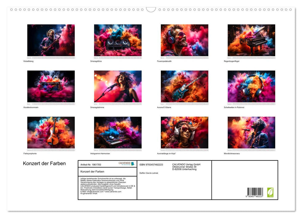 Konzert der Farben (CALVENDO Wandkalender 2026)