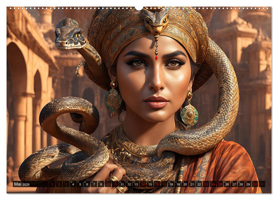 Mystische Schlangenbeschwörer (CALVENDO Premium Wandkalender 2026)