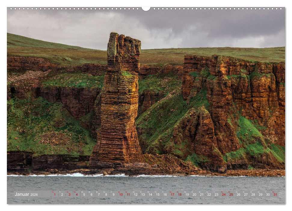 Orkney, Inselwelten aus Licht und Legenden. (CALVENDO Wandkalender 2026)