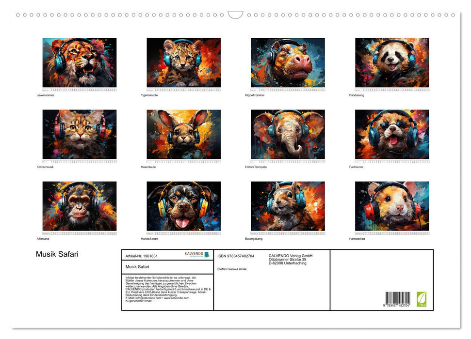 Musik Safari (CALVENDO Wandkalender 2026)