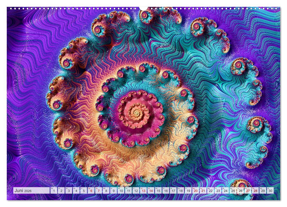 Fraktale Visionen (CALVENDO Premium Wandkalender 2026)