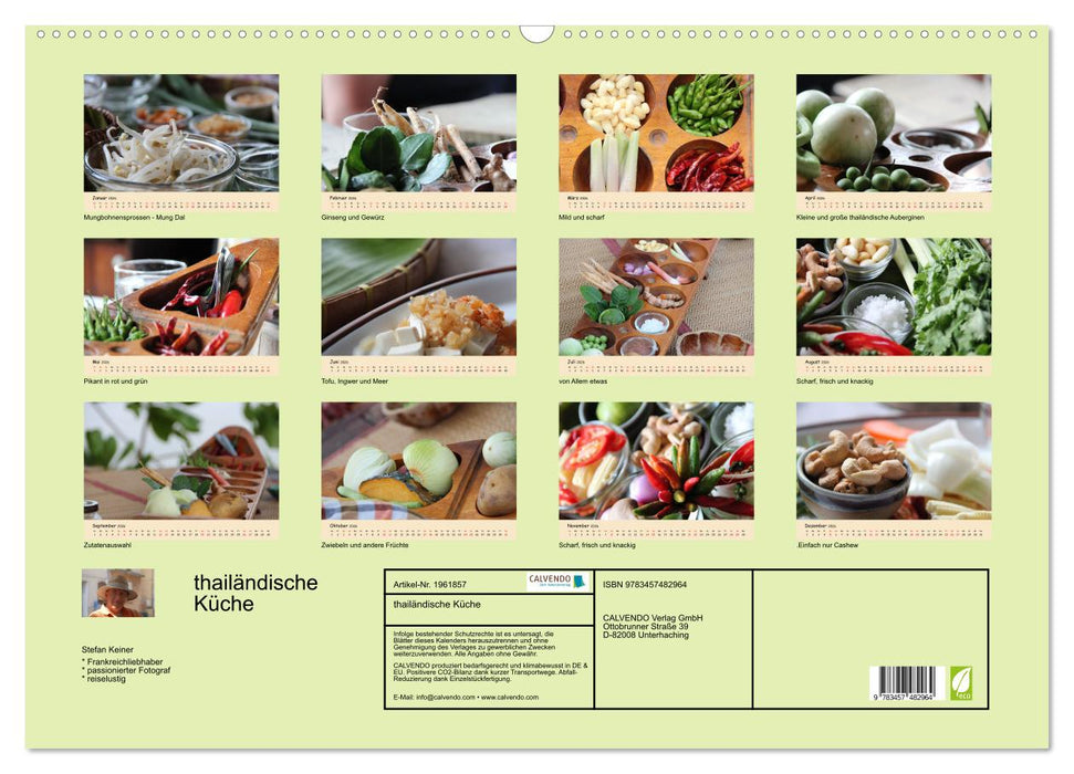 thailändische Küche (CALVENDO Wandkalender 2026)