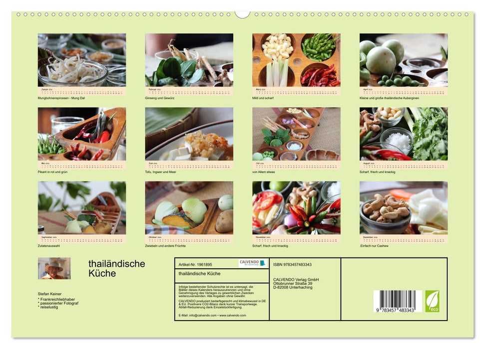 thailändische Küche (CALVENDO Premium Wandkalender 2026)