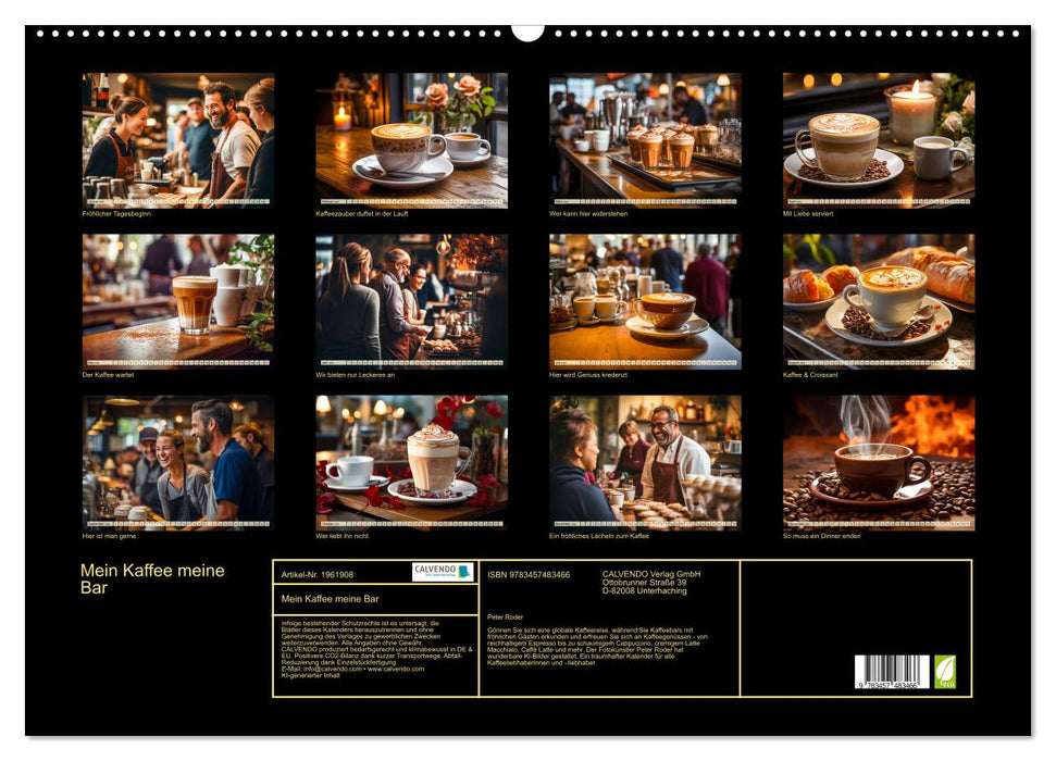 Mein Kaffee meine Bar (CALVENDO Wandkalender 2026)
