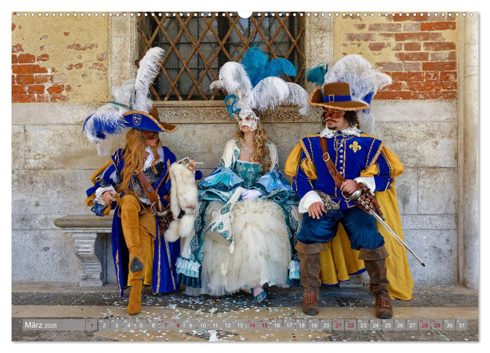 neunziggrad I photoart: der karneval von venedig (CALVENDO Premium Wandkalender 2026)