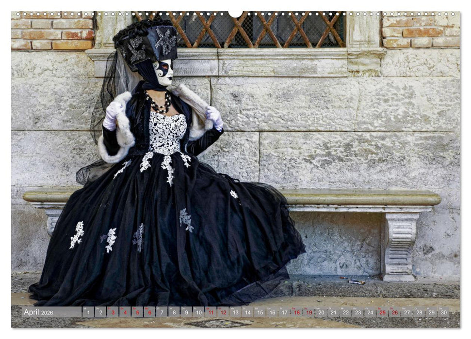 neunziggrad I photoart: der karneval von venedig (CALVENDO Premium Wandkalender 2026)
