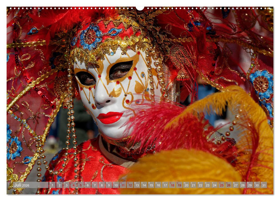 neunziggrad I photoart: der karneval von venedig (CALVENDO Premium Wandkalender 2026)