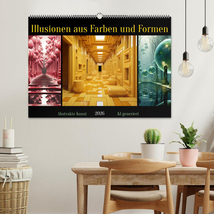 Illusionen aus Farben und Formen (CALVENDO Wandkalender 2026)