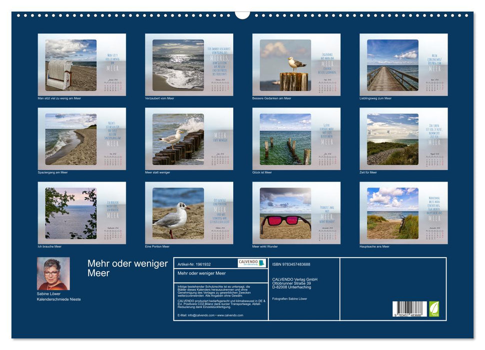 Mehr oder weniger Meer (CALVENDO Wandkalender 2026)
