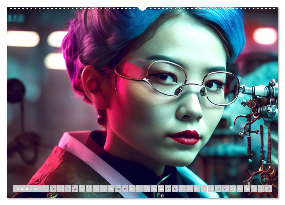 Starke Frauen - Steampunk Lebenswelten (CALVENDO Premium Wandkalender 2026)