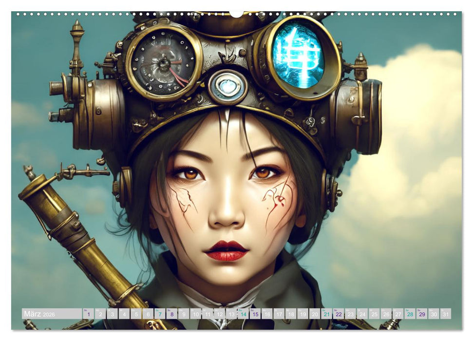 Starke Frauen - Steampunk Lebenswelten (CALVENDO Premium Wandkalender 2026)