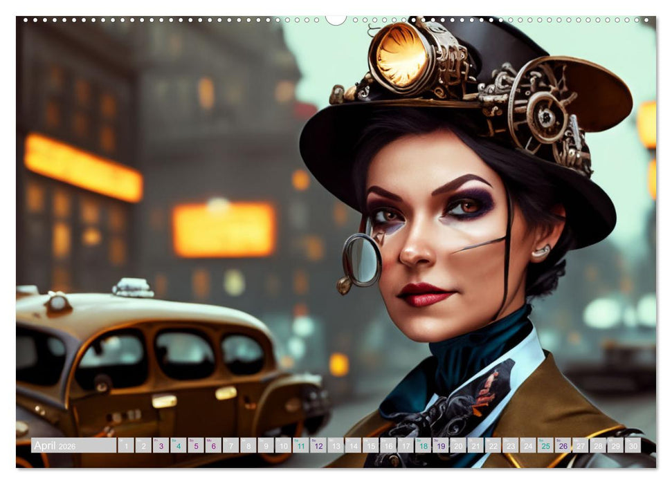Starke Frauen - Steampunk Lebenswelten (CALVENDO Premium Wandkalender 2026)