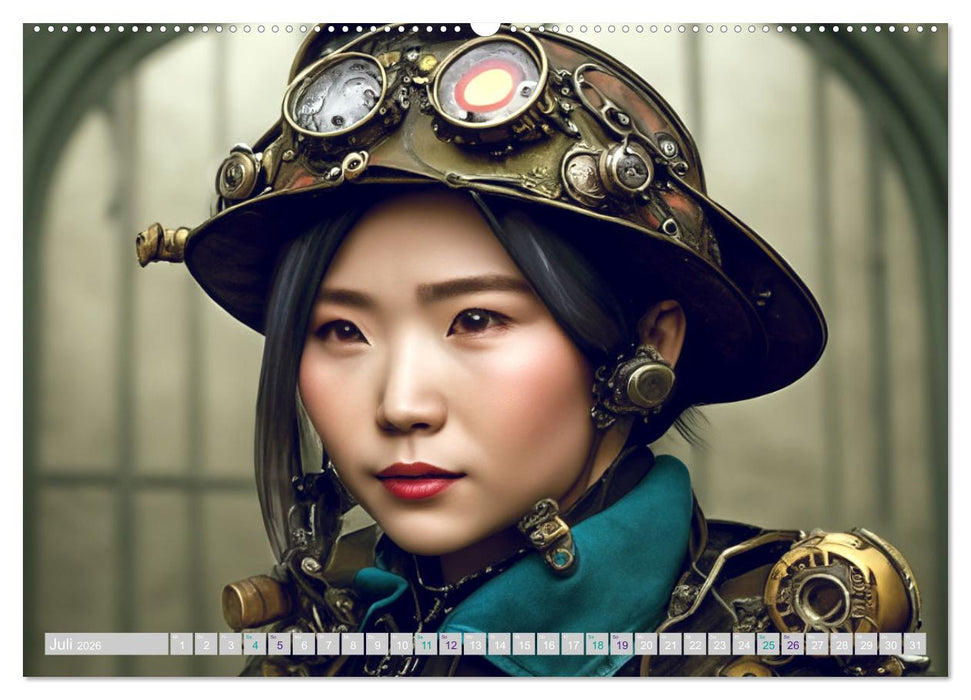Starke Frauen - Steampunk Lebenswelten (CALVENDO Premium Wandkalender 2026)