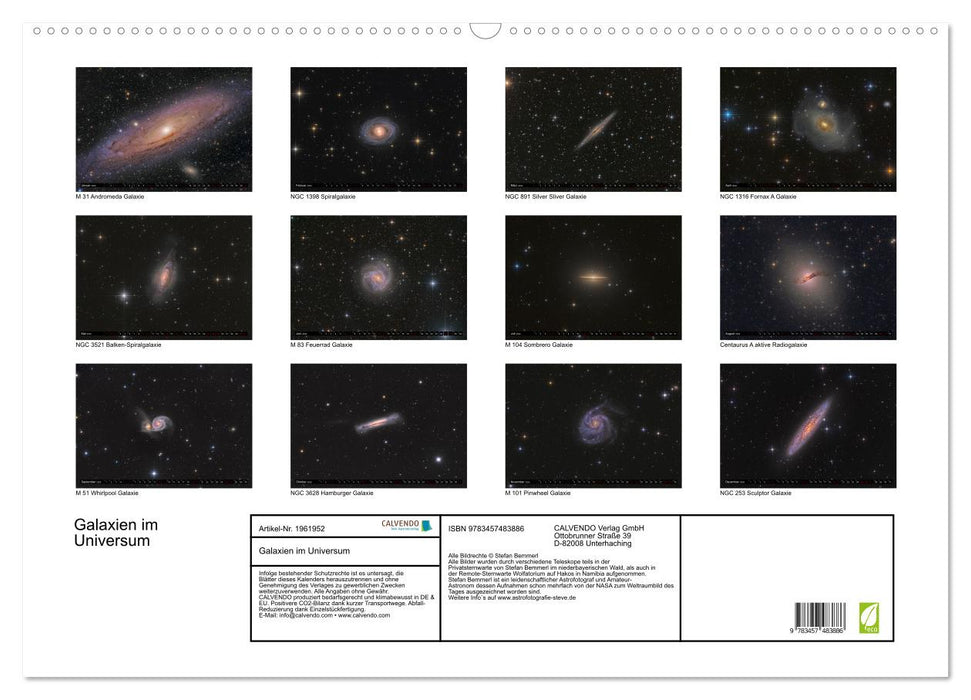 Galaxien im Universum (CALVENDO Wandkalender 2026)