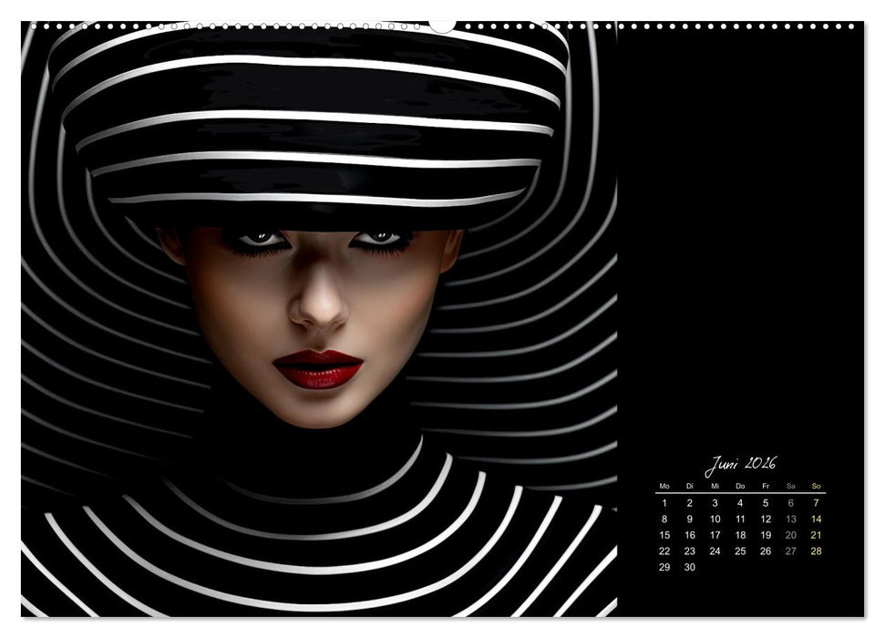 Haute Couture - Weiß trifft Schwarz (CALVENDO Wandkalender 2026)